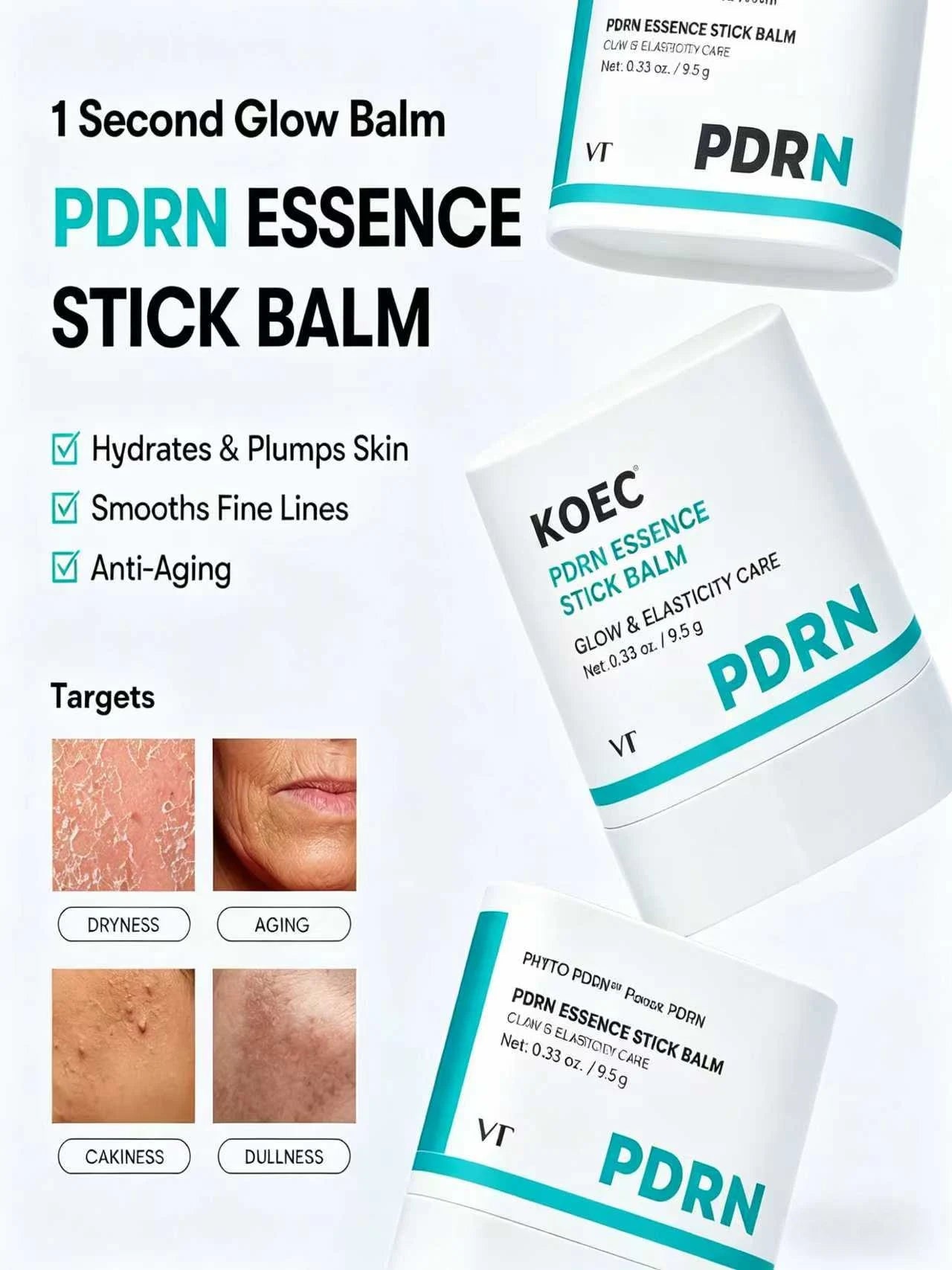 Portable PDRN Essence Stick Balm | Hydrating Anti-Wrinkle Balm