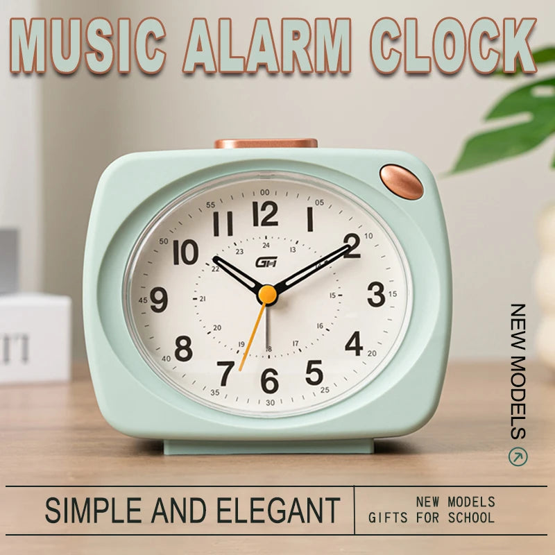 Modern Music Alarm Clock with Snooze and Night Light Function