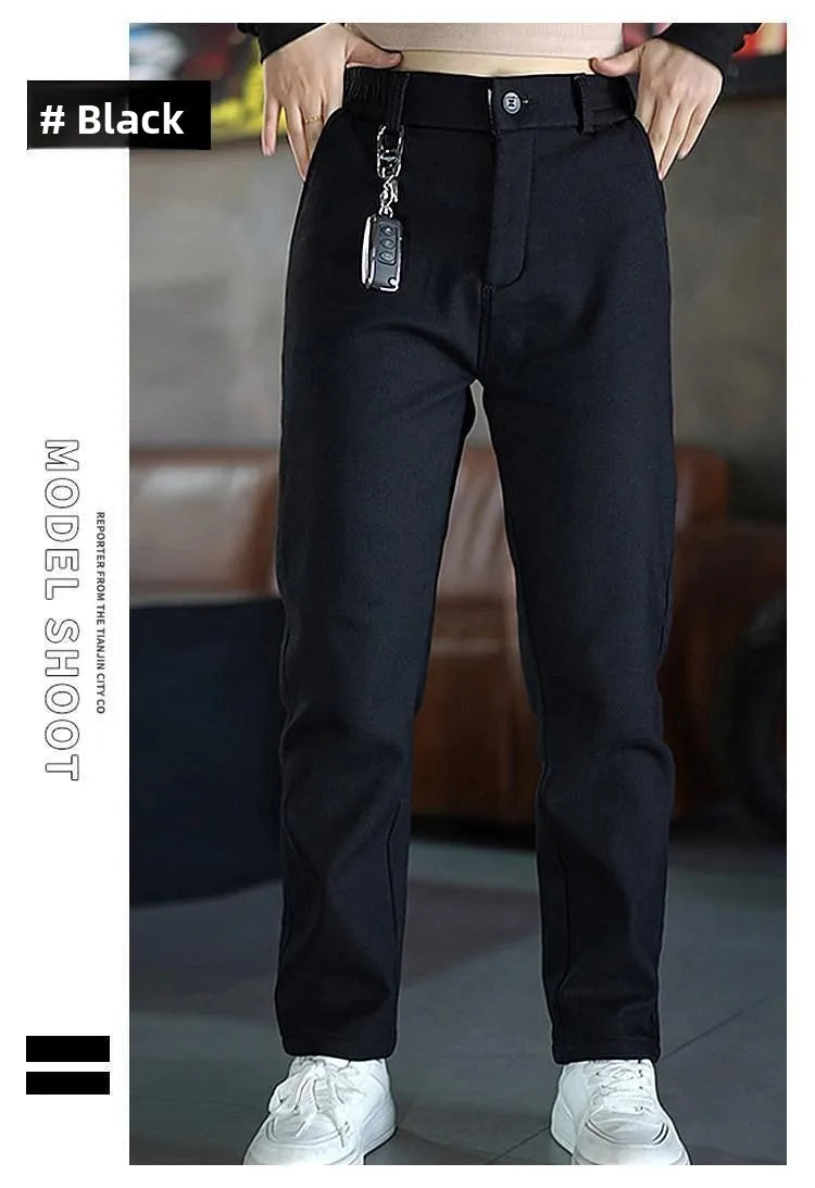 Men's Thick Fleece Wide-Leg Pants | Comfortable & Versatile Style