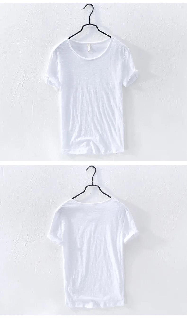 Men's Retro Raw Edge T-Shirt | Lightweight & Breathable Casual Top
