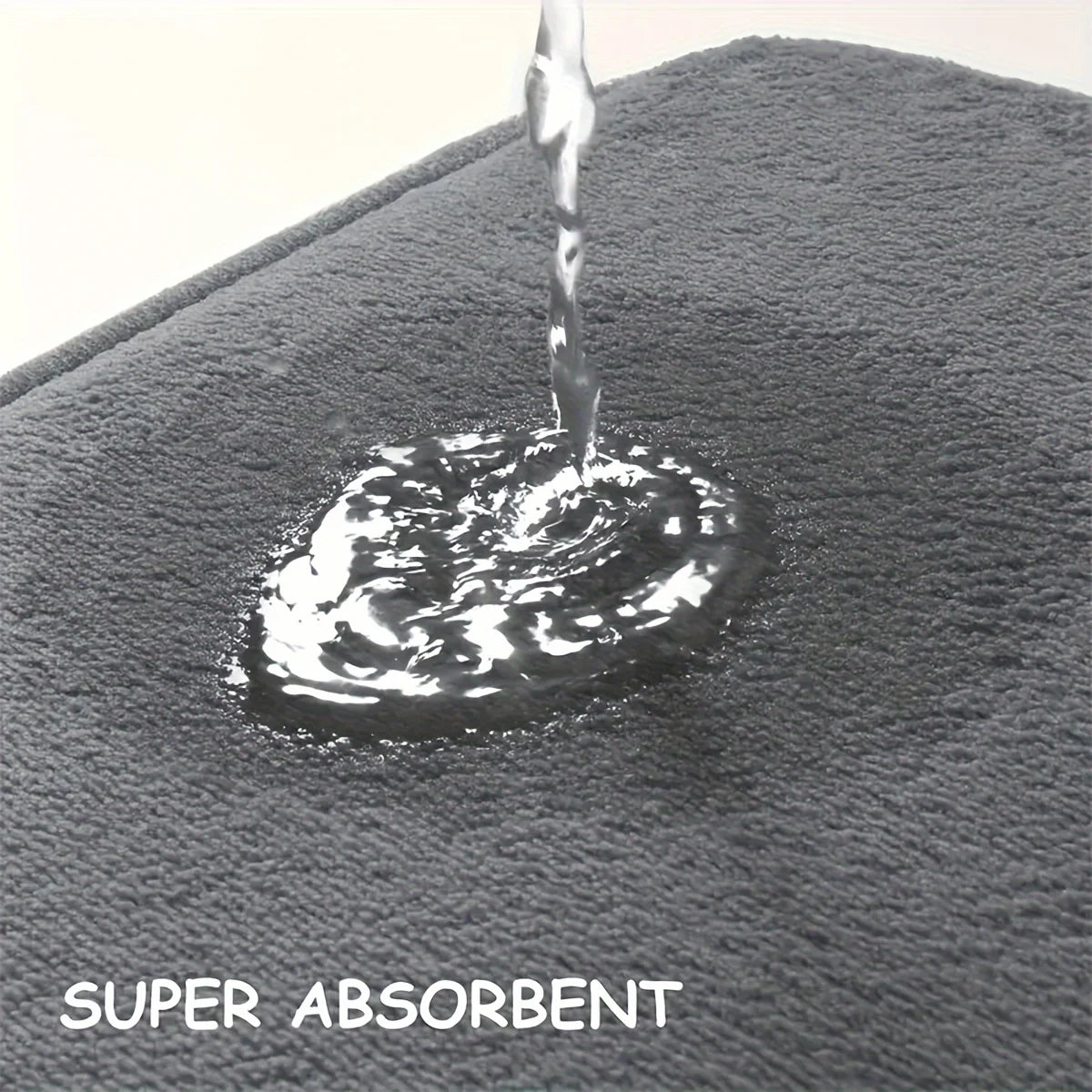Non-Slip Absorbent Bathroom Floor Mat | Flannel Toilet Mat