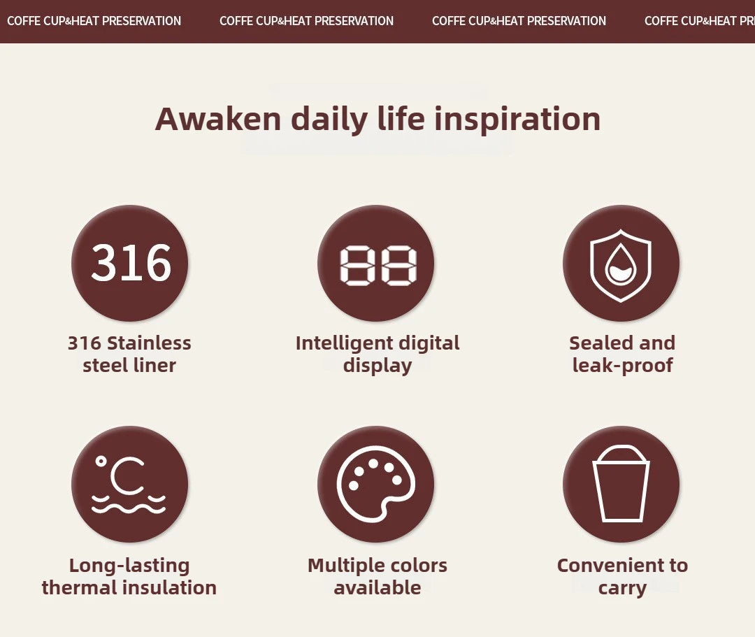 Vacuum Insulated Stainless Steel Travel Mug | Smart Temp Display