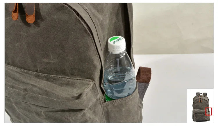 Waterproof Oil Wax Canvas Daypack | Versatile Unisex Rucksack