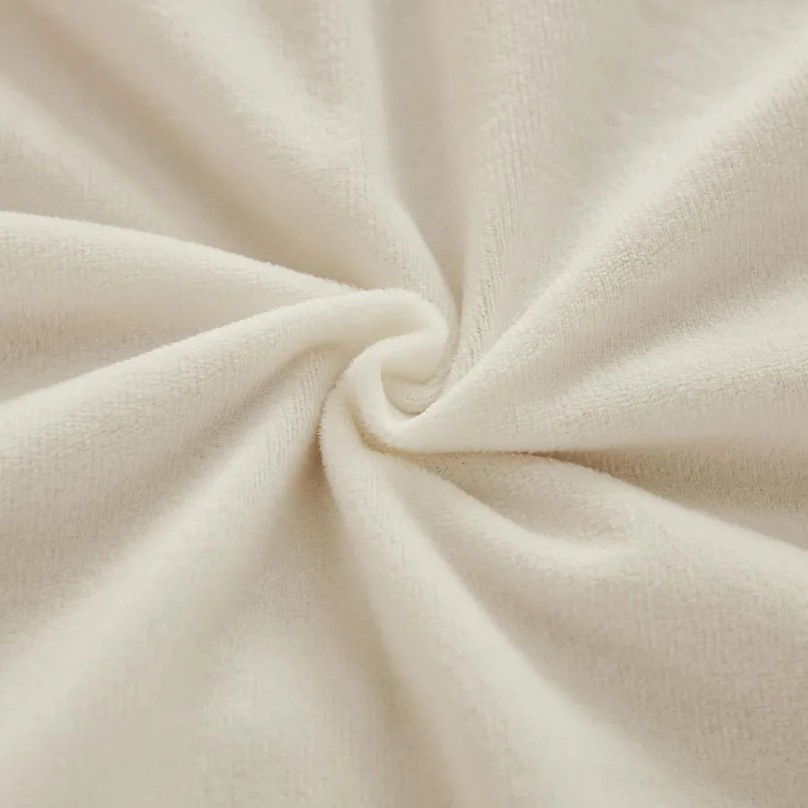 Twin Size Khaki Fuzzy Duvet Cover Set | Cozy Plush Bedding