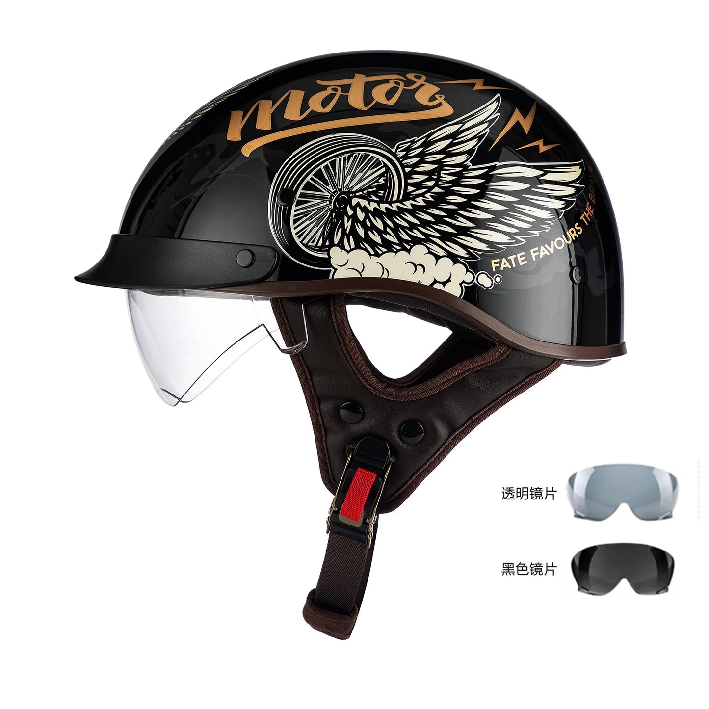 Classic Retro Half-Face Motorcycle Helmet for Riders