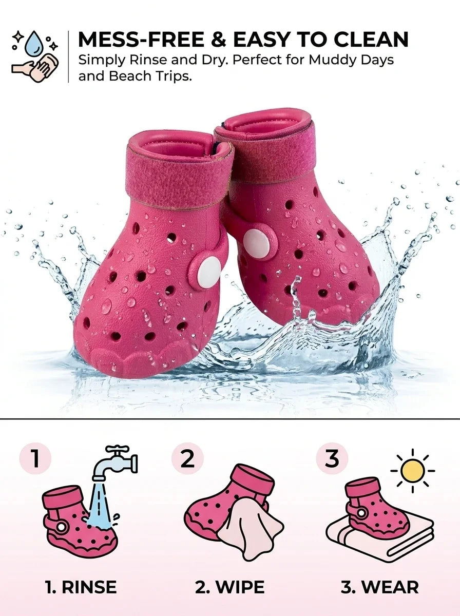 Breathable Dog Sandals for Summer | Soft Sole Outdoor Clogs