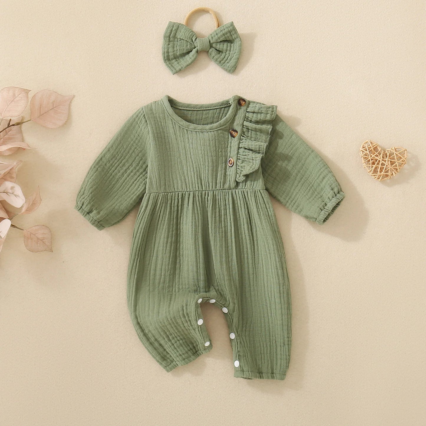 Neutral Baby Romper | Comfortable All-in-One Outfit for Infants