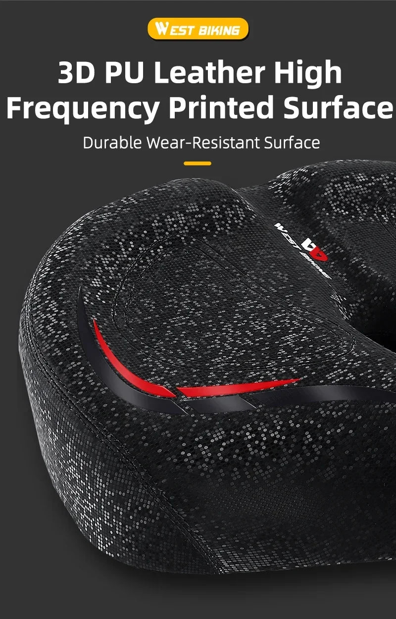Ultra Wide Ergonomic MTB Saddle | Comfortable Shock-Absorbing Seat