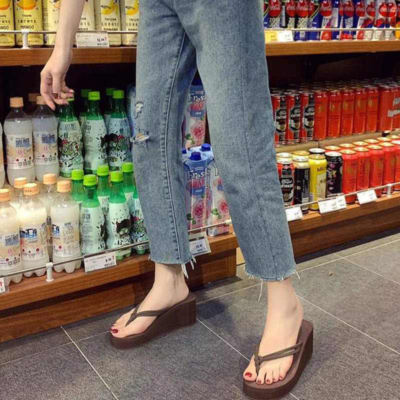 Trendy High-Heeled Flip-Flops for Women | Stylish Summer Sandals