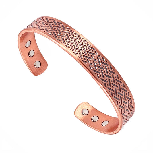 Vintage Pure Copper Magnetic Bracelet | Unisex Adjustable Cuff