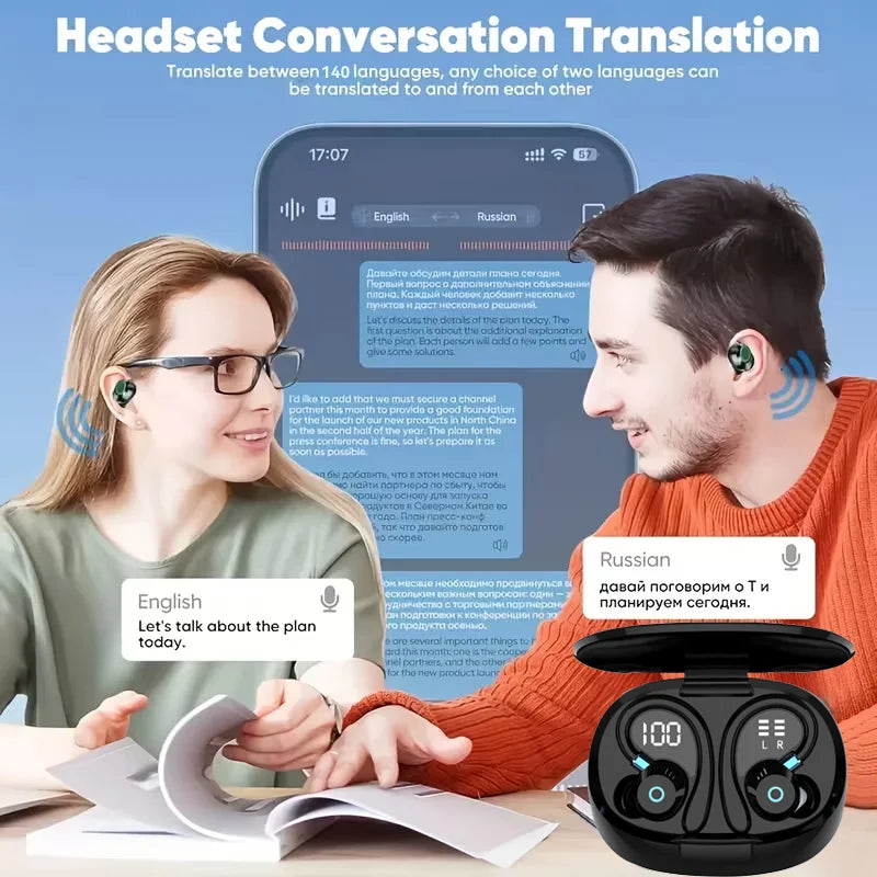 Wireless Bluetooth Earbuds | Active Noise-Cancellation & Digital Display