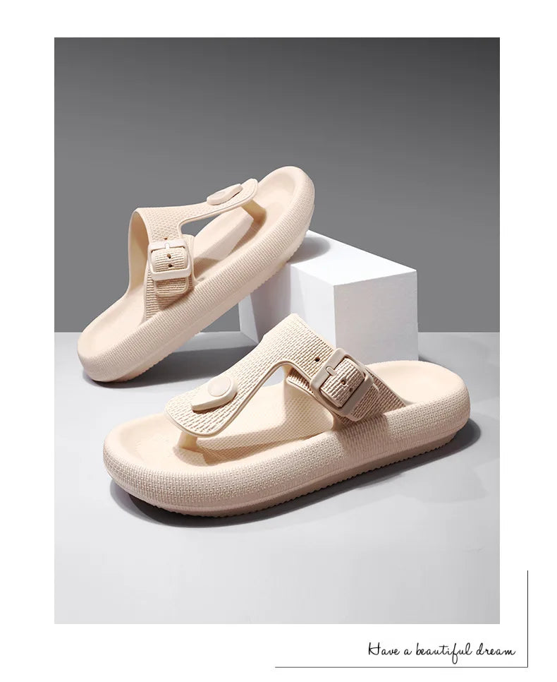 Men's Adjustable Buckle Flip Flops | Summer Beach Sandals
