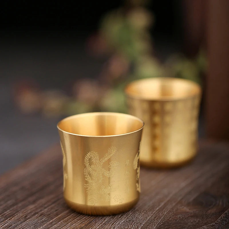 Antique Brass Tea Cup | Elegant Homeware for Tea and Coffee