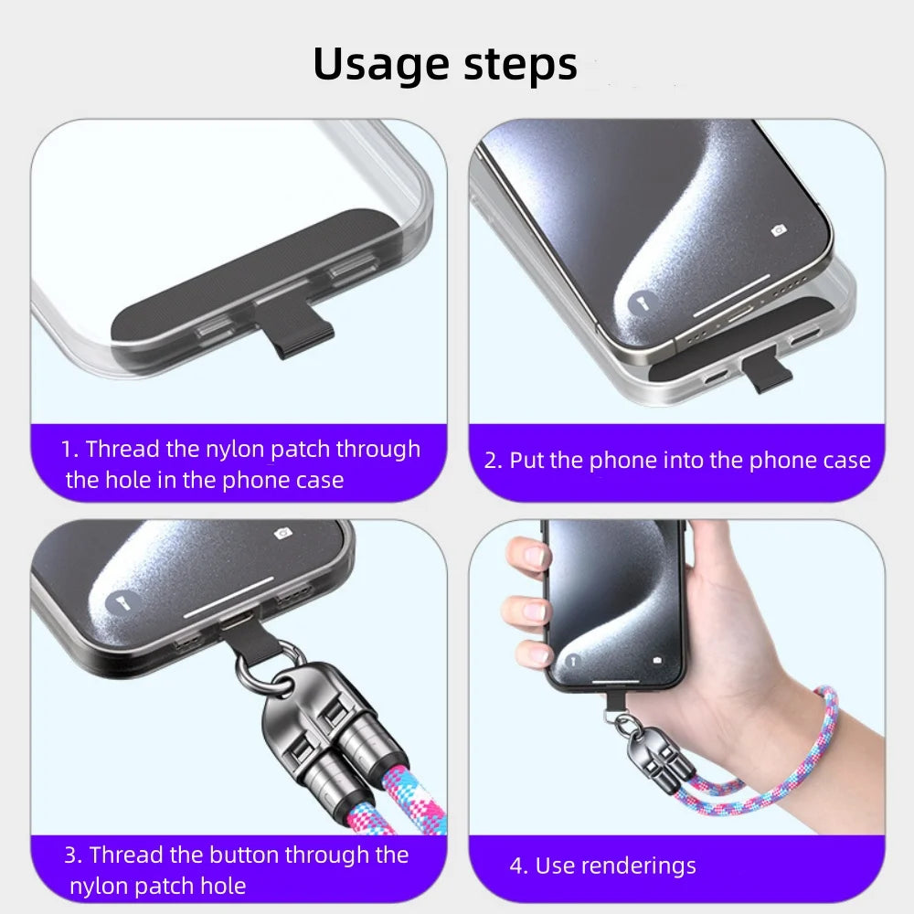 2 in 1 USB-C Phone Lanyard Charging Cable | Fast Charge & Data Transfer