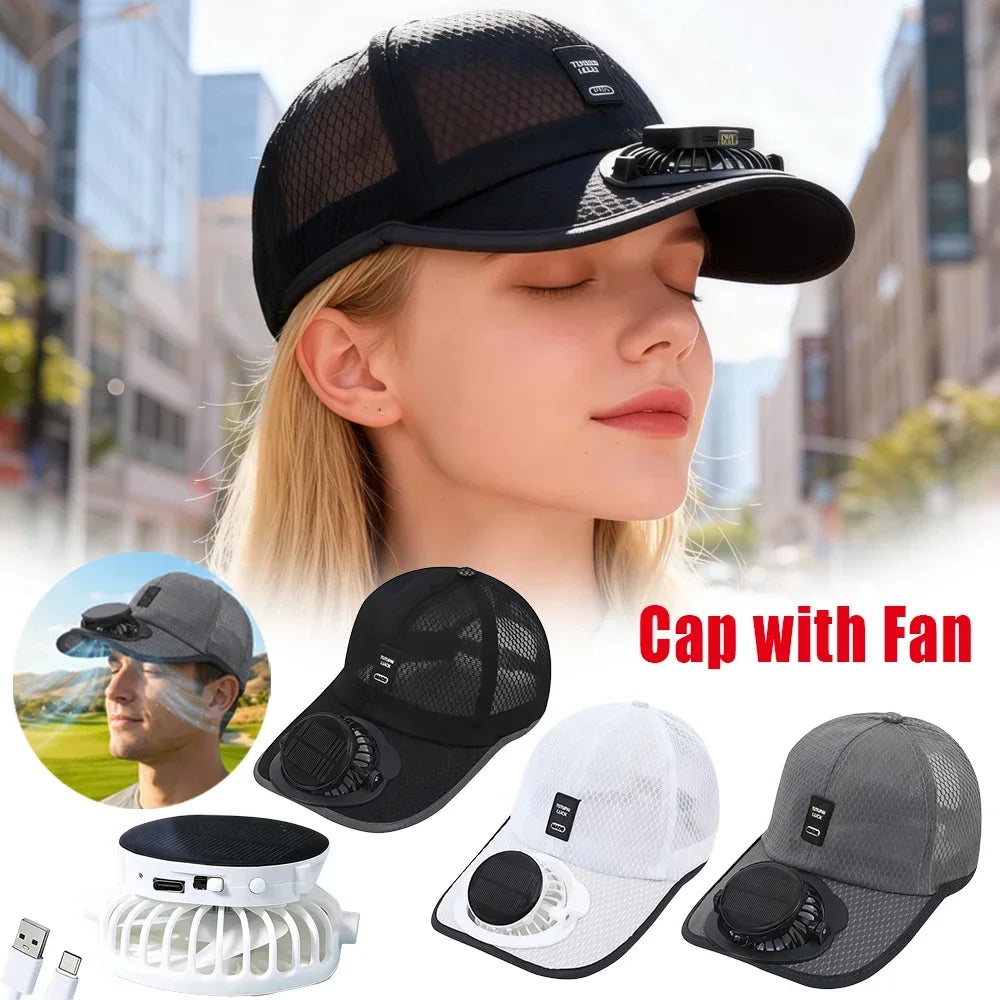 Solar Baseball Cap with Fan | Ultimate Sun Protection Gear