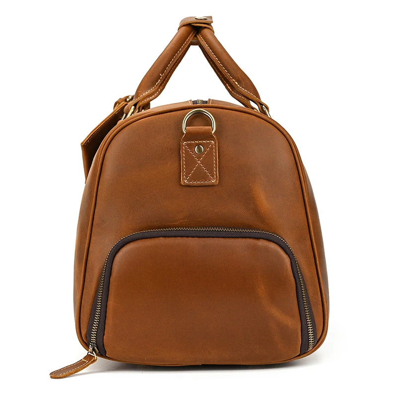Luxury Genuine Leather Travel Bag for Men & Women | Versatile Duffle