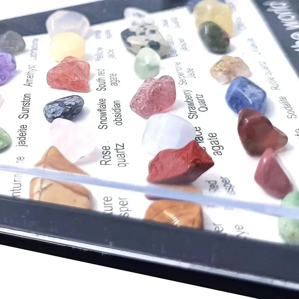 36 PCS Natural Healing Crystals Rock Collection for Kids & Research