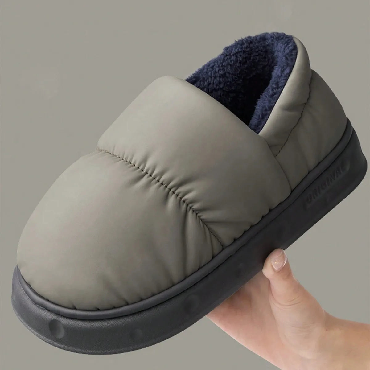 Men's Warm Plush Fleece Slippers | Cozy Non-Slip Winter Footwear