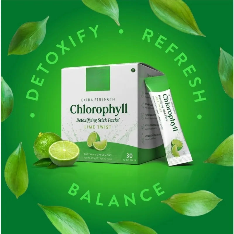 Chlorophyll Powder Stick Packs | Delicious Plant-Based Drink Mix