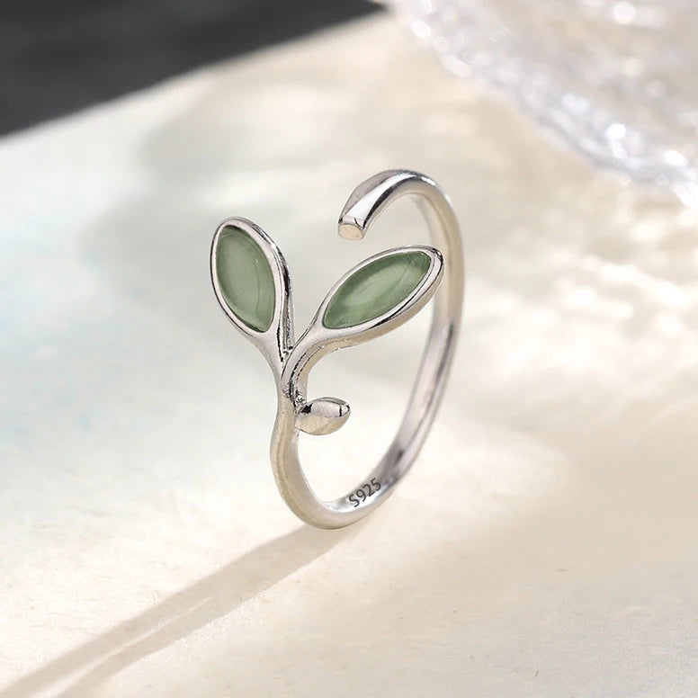 Adjustable Geometric Jade Ring for Women | Vintage Jewelry Gift