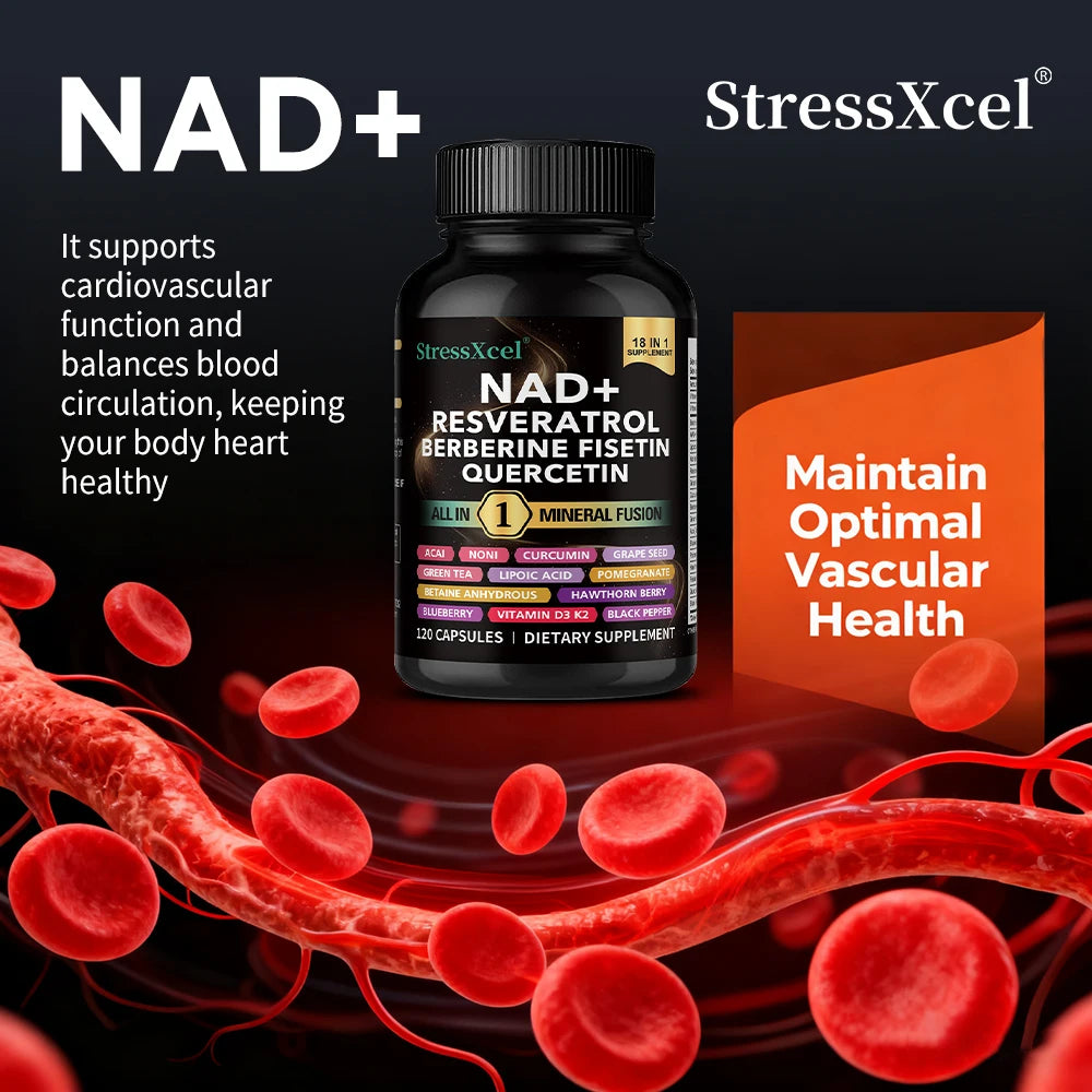 NAD+ Supplement with Resveratrol & Quercetin | Energy & Longevity