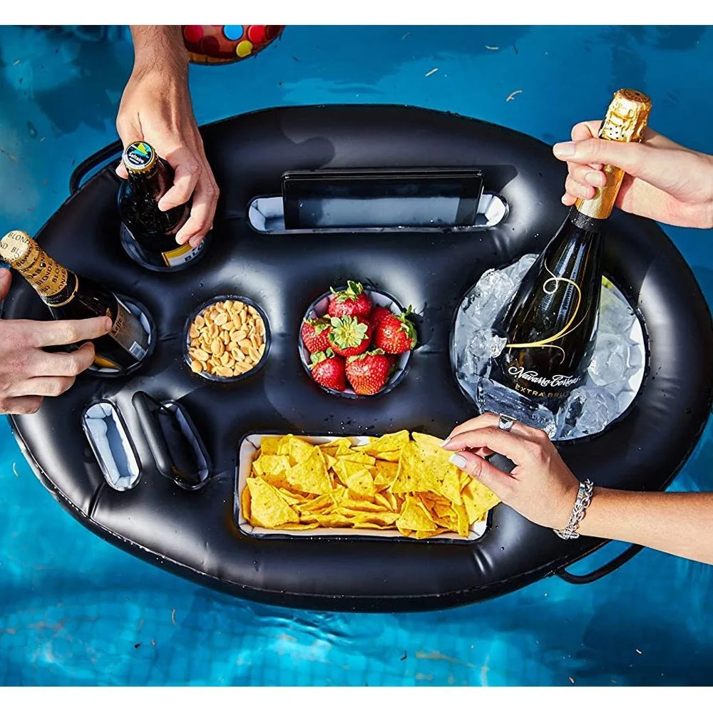 Inflatable Pool Drink Holder | Summer Party Float Cooler Tray