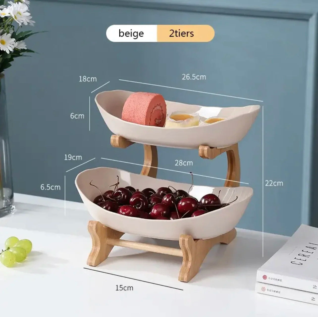 Modern 2/3 Layer Fruit Plate | Stylish Snack Dish & Cake Stand