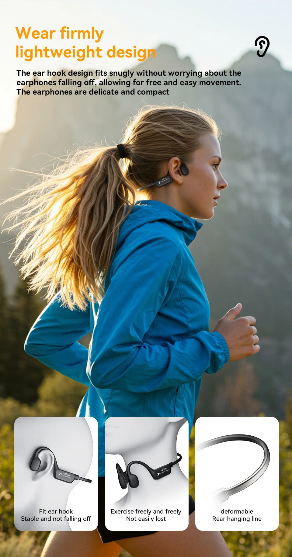 Wireless Bone Conduction Headphones | Bluetooth 5.4 Sport Headset