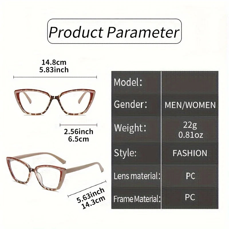 Cat Eye Clear Lens Glasses | Retro Fashion Spectacles