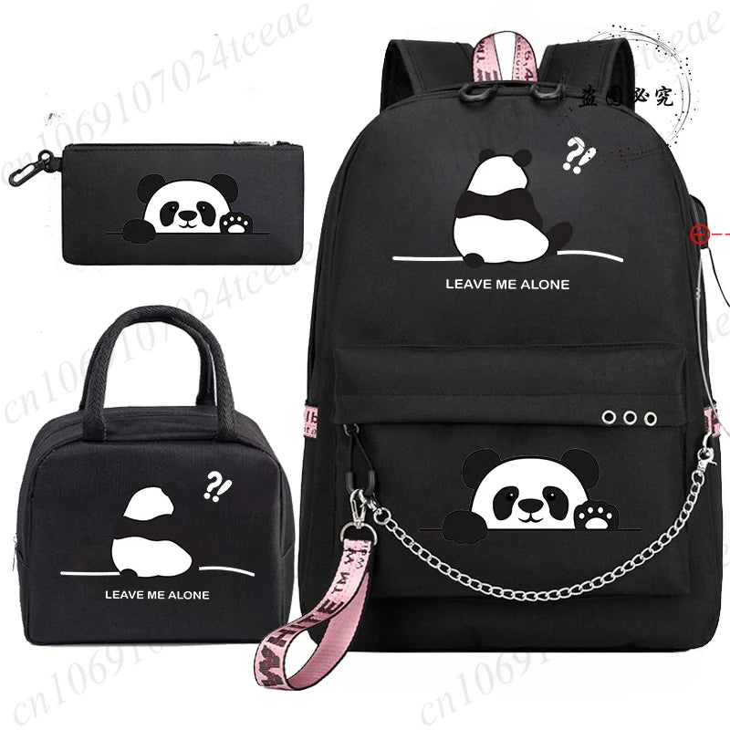 Adorable 3D Panda School Bag Set for Teens | Stylish & Practical