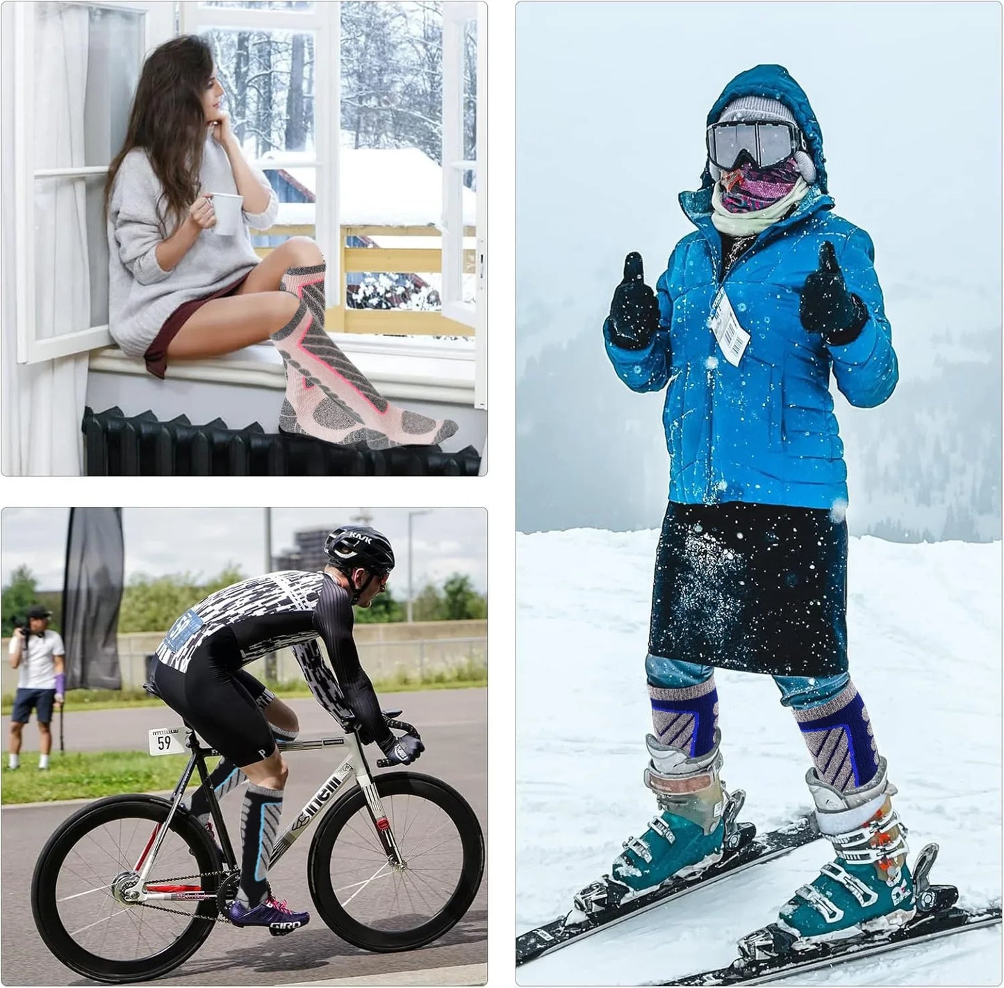 Unisex Compression Knee High Ski Socks | Essential Outdoor Gear