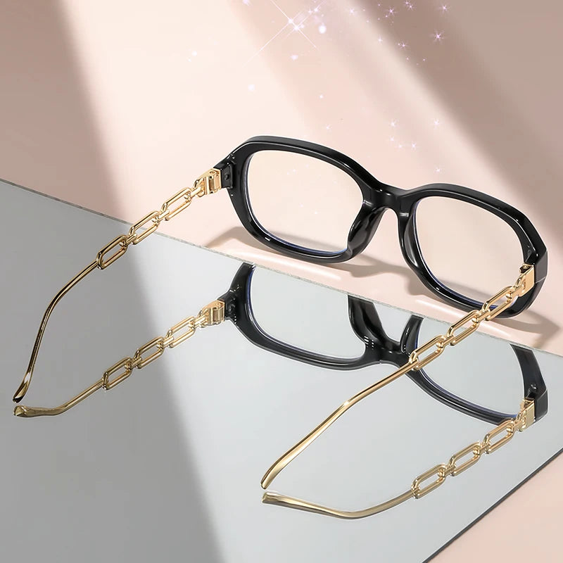 Fashionable Oval Anti-Blue Light Glasses | Protect Your Eyes