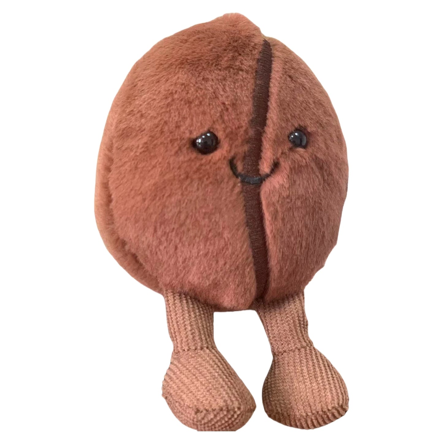 Cute Coffee Bean Plush Keychain – Adorable Bag Charm for Girls