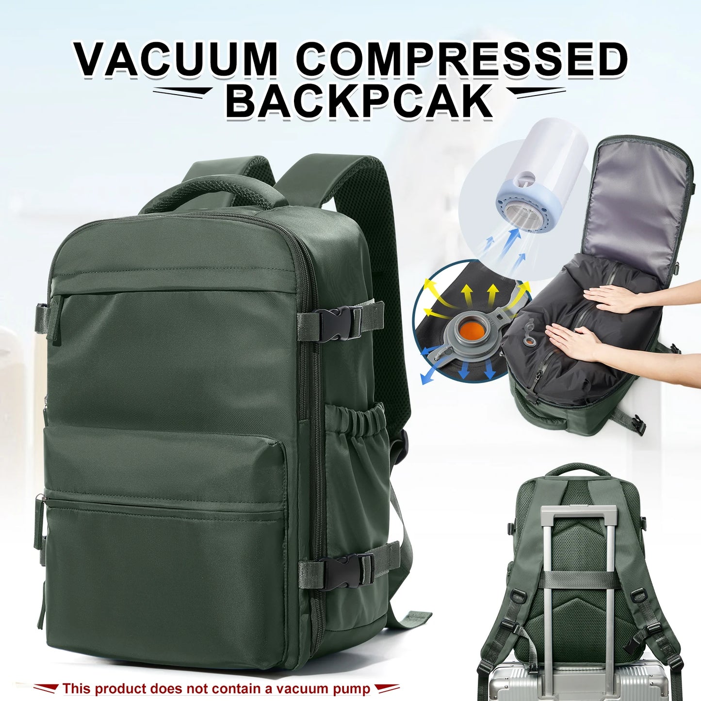 Air Compression Travel Backpack | Stylish & Versatile Cabin Bag