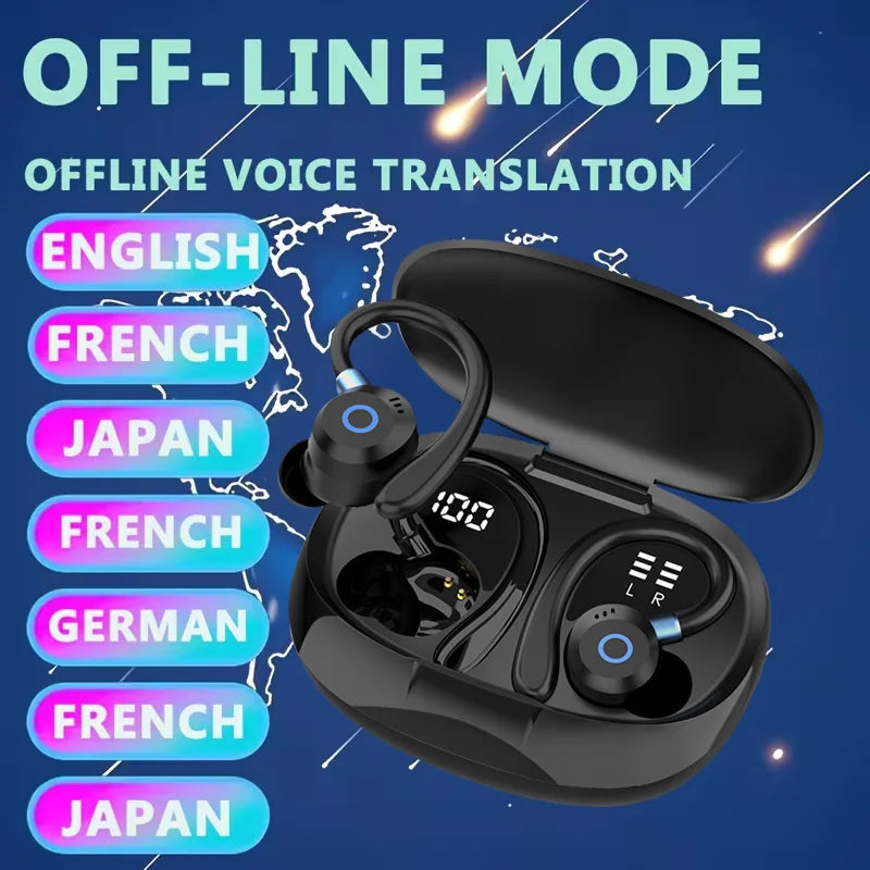 Wireless Bluetooth Earbuds | Active Noise-Cancellation & Digital Display