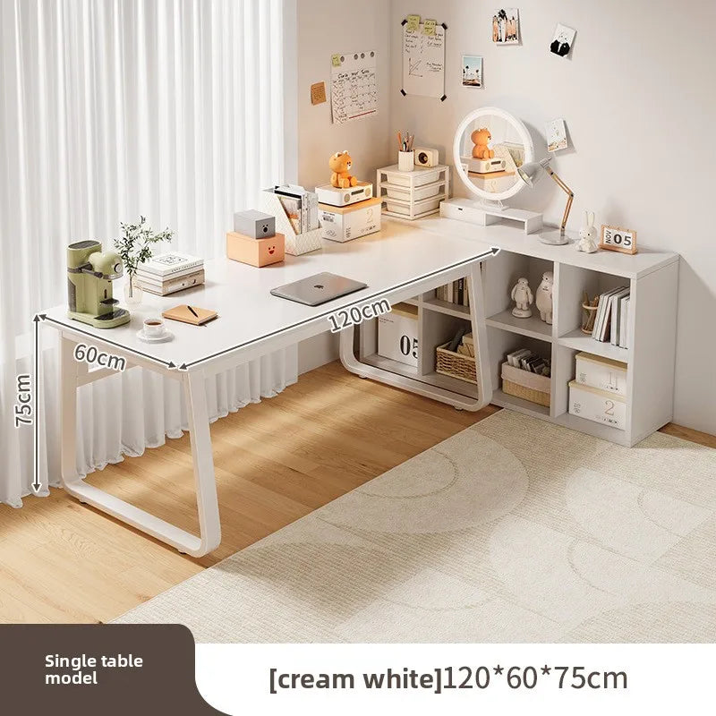 Durable White Computer Desk | Modern Makeup and Workstation