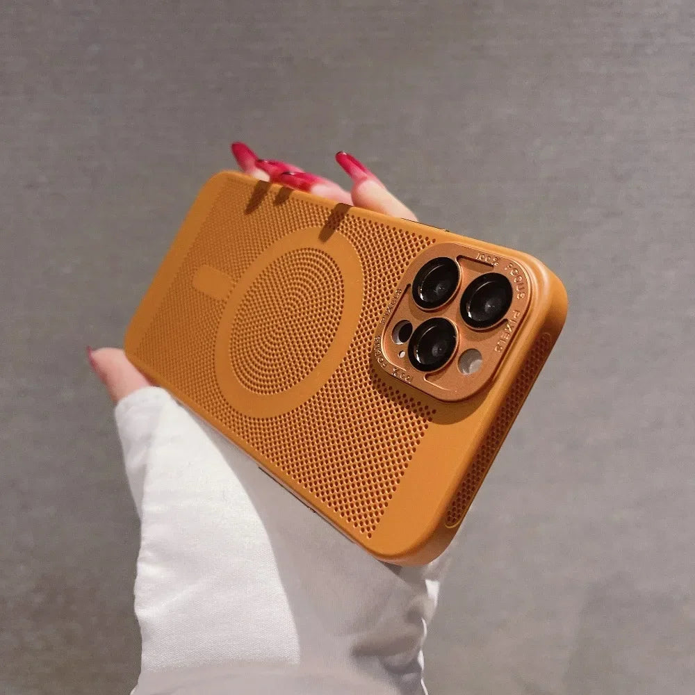 Funda de lujo mate para teléfono con disipación de calor | Protectora y elegante