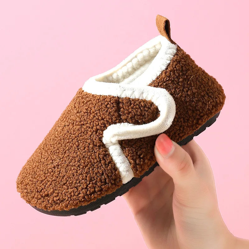 Cozy Kids Winter Fleece Slippers | Soft Non-Slip Indoor Shoes
