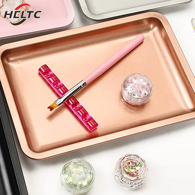 Solid Stainless Steel Rectangle Dessert Plate | Japanese-style Tray