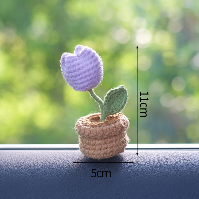 Beautiful Hand-Woven Crochet Flower Pots for Home Décor