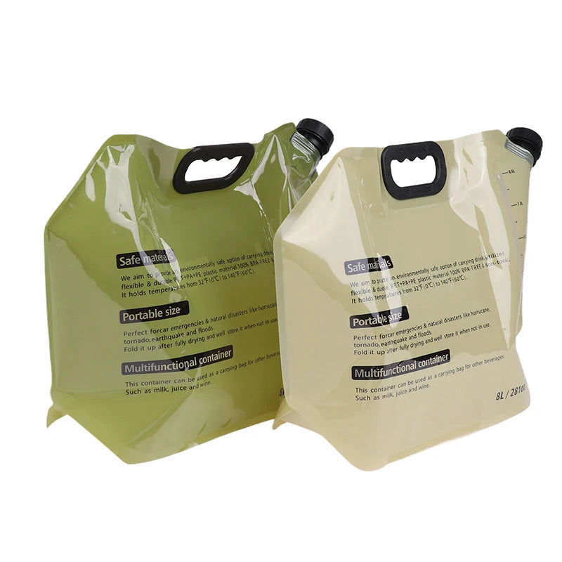 Portable 0.8L Water Bag for Camping & Travel | Compact Water Container