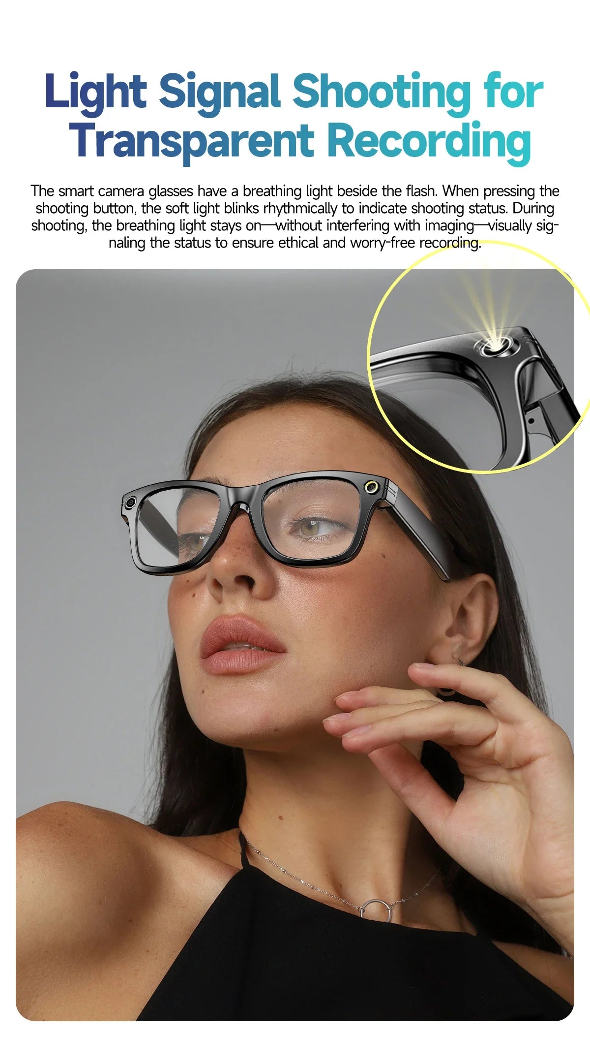 AI Smart Glasses with 13MP Camera & Language Translation