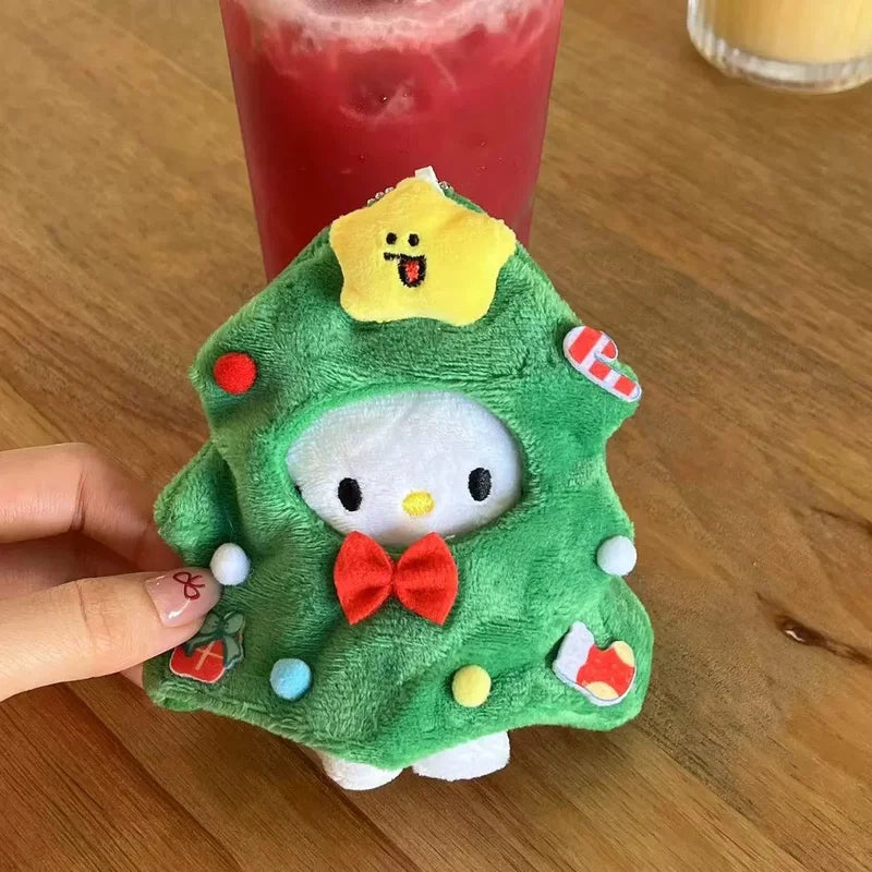 Cute Cartoon Cat Plush Pendant | Adorable Xmas Bag Charm