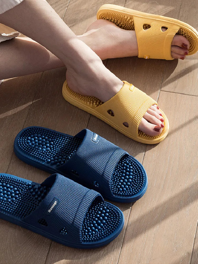 Women & Men Massage Slippers | Soft Non-Slip Indoor Slides