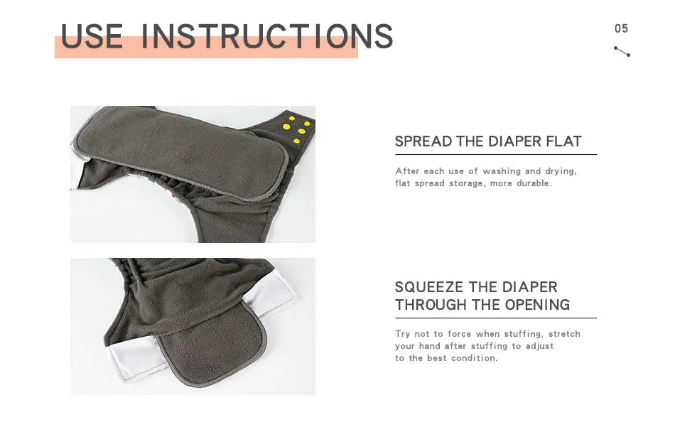 High Quality Bamboo Charcoal Baby Nappy Diaper Inserts | Washable