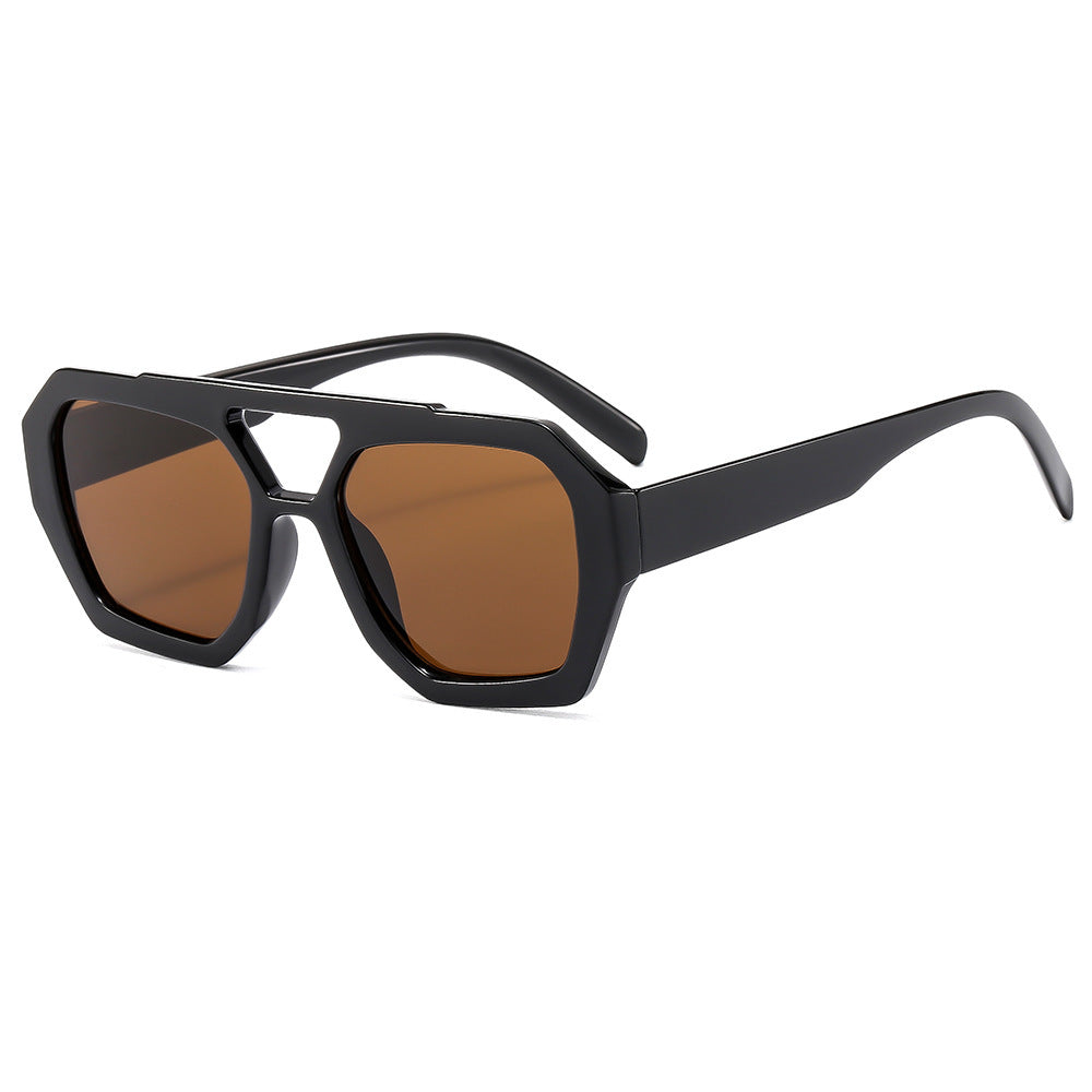 Retro Polygonal Sunglasses | Stylish Vintage Frames with UV Protection