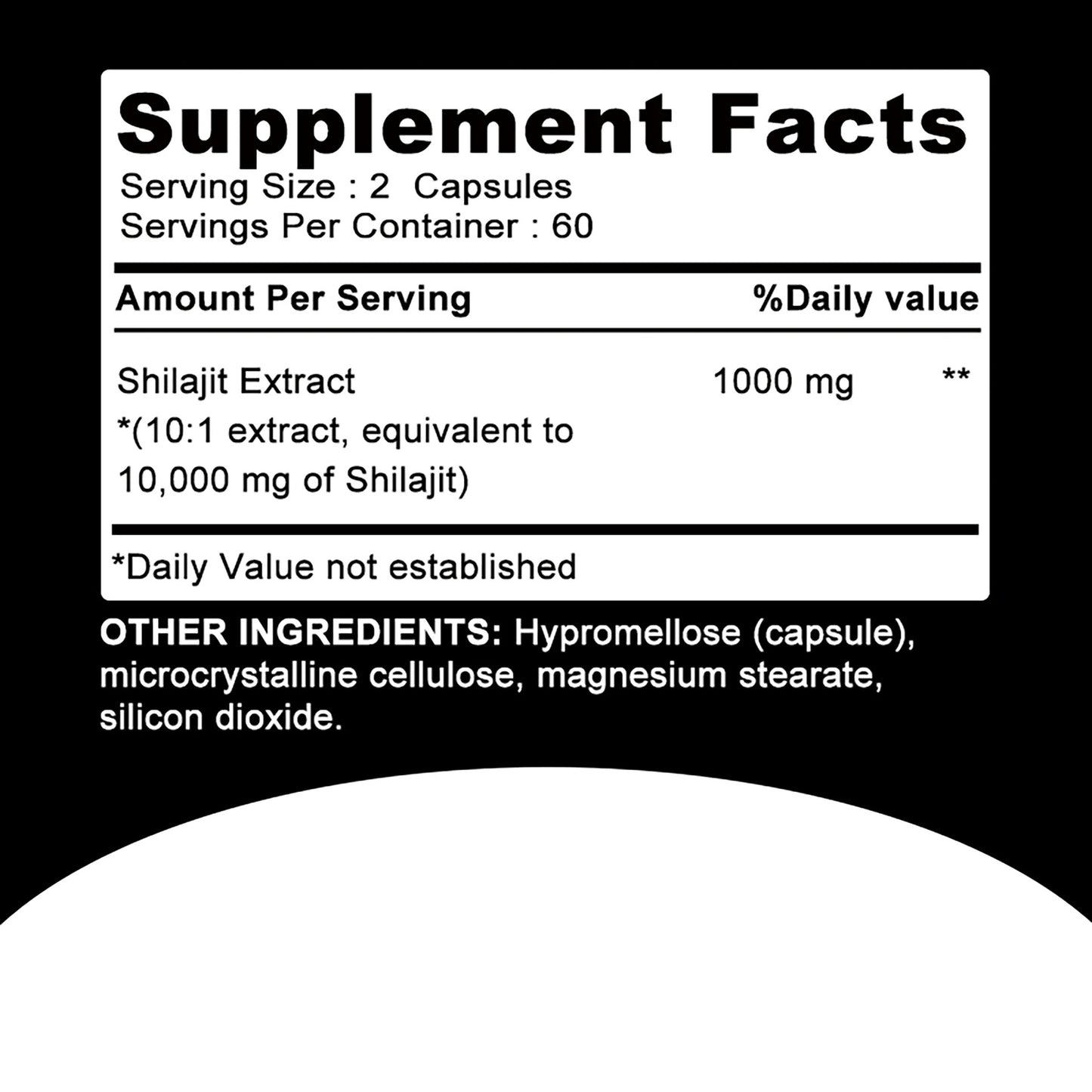 Natural Shilajit Dietary Supplement Capsules | Health Booster
