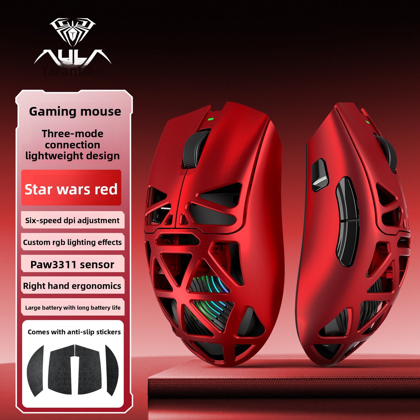 Tri-Mode Wireless Gaming Mouse | Lightweight High Precision Performance