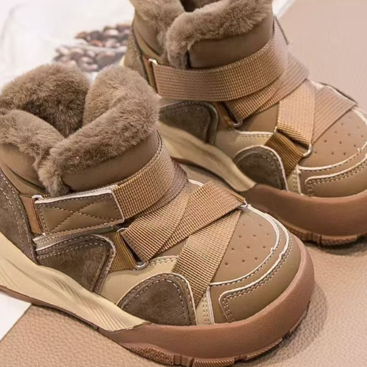 Children's cotton-lined slippers
