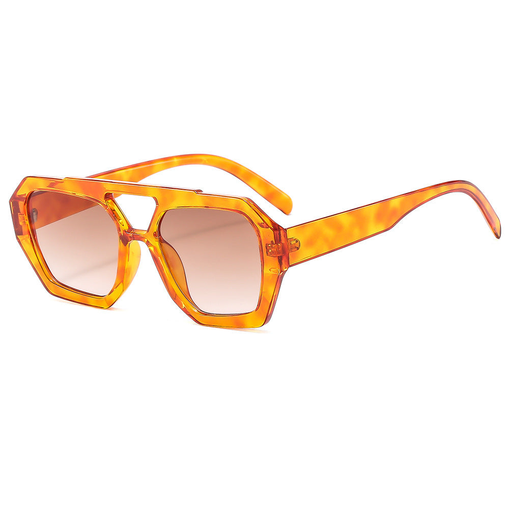 Retro Polygonal Sunglasses | Stylish Vintage Frames with UV Protection